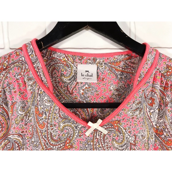 Le Chat Lingerie Paisley Soft Pajama Night Dress - Picture 3 of 5